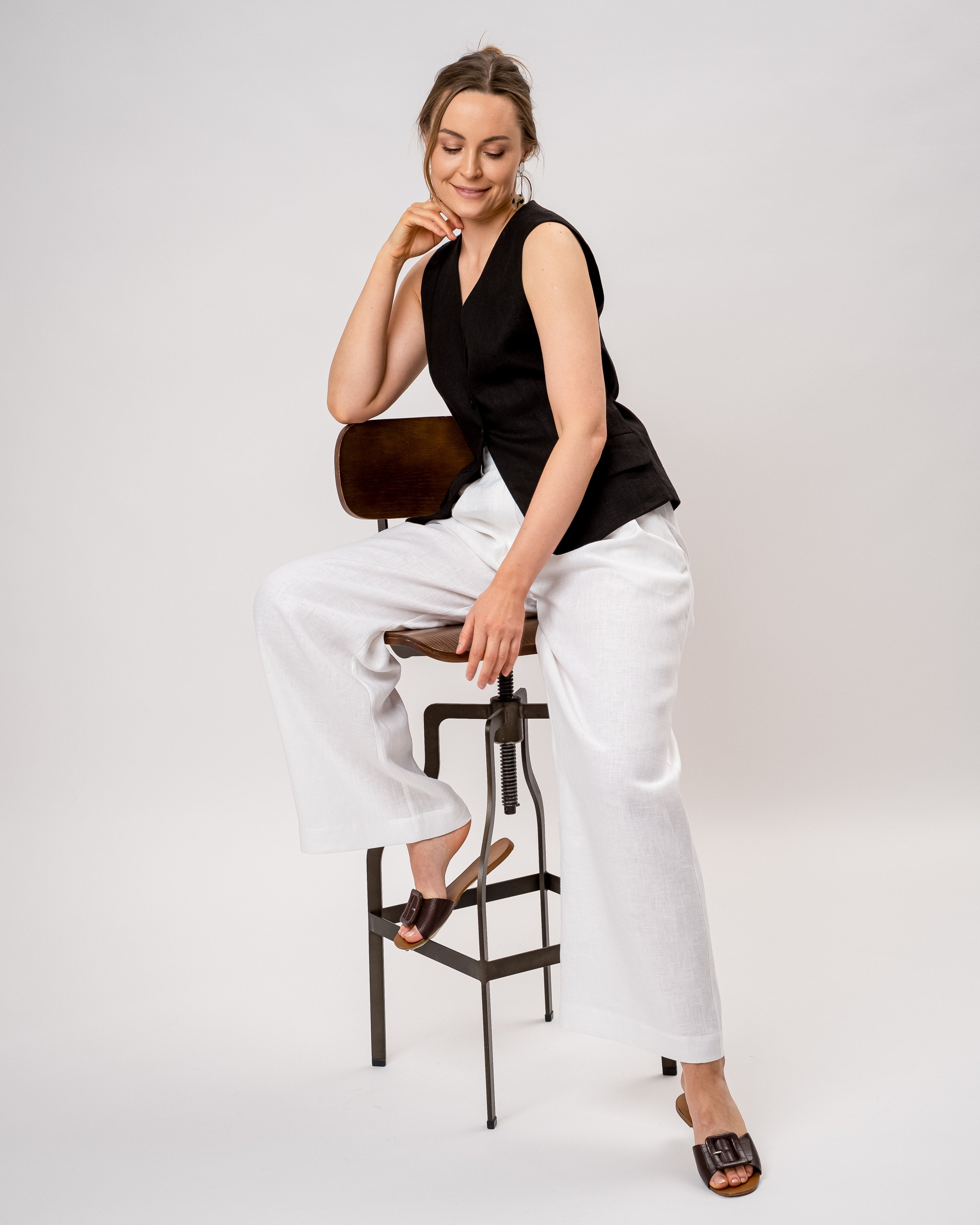 Linen Vest Top Mona