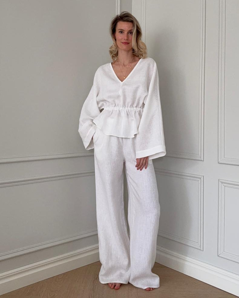 Linen set - Mabel & Megan (white)