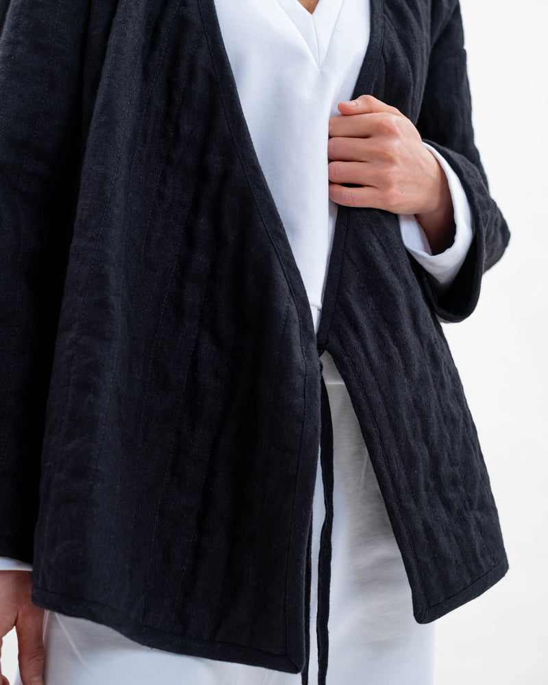 Quilted Linen Wool Jacket
