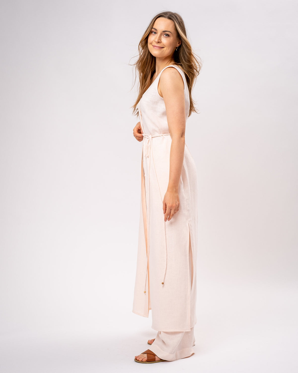 Linen Dress Joan Babypink