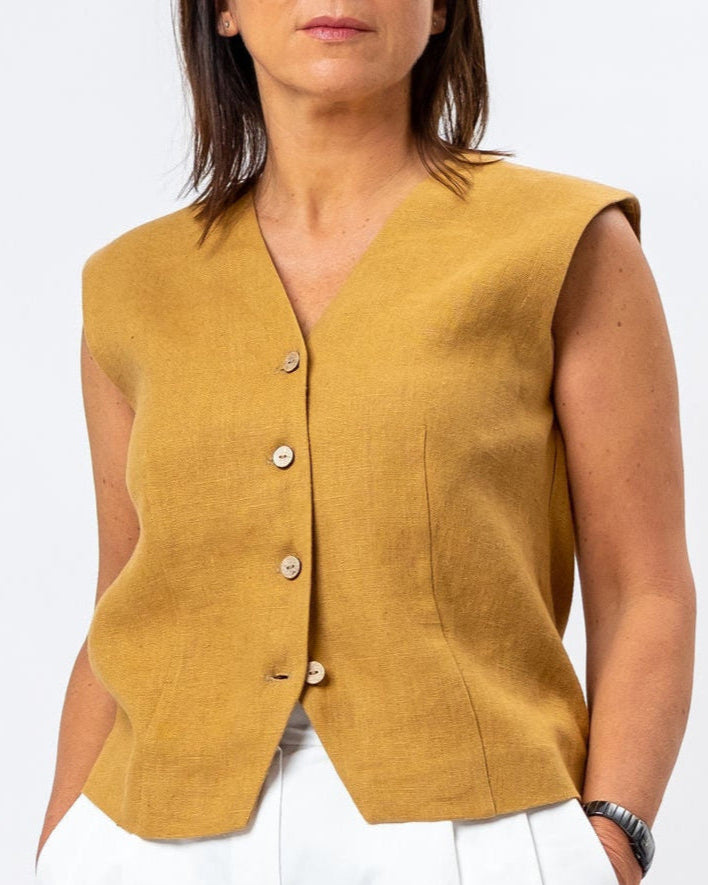 Linen Vest Lena