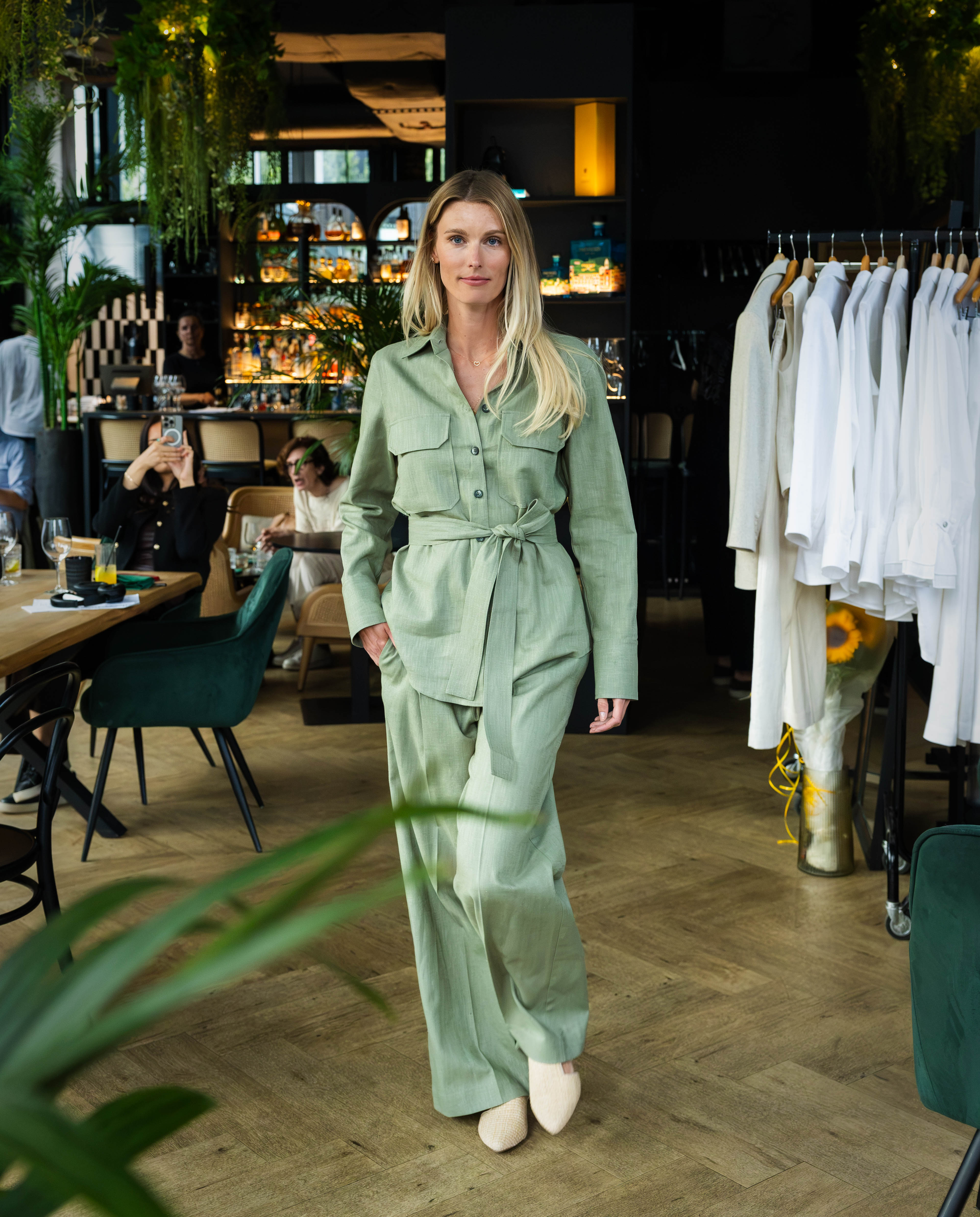 Linen Pleated Pants