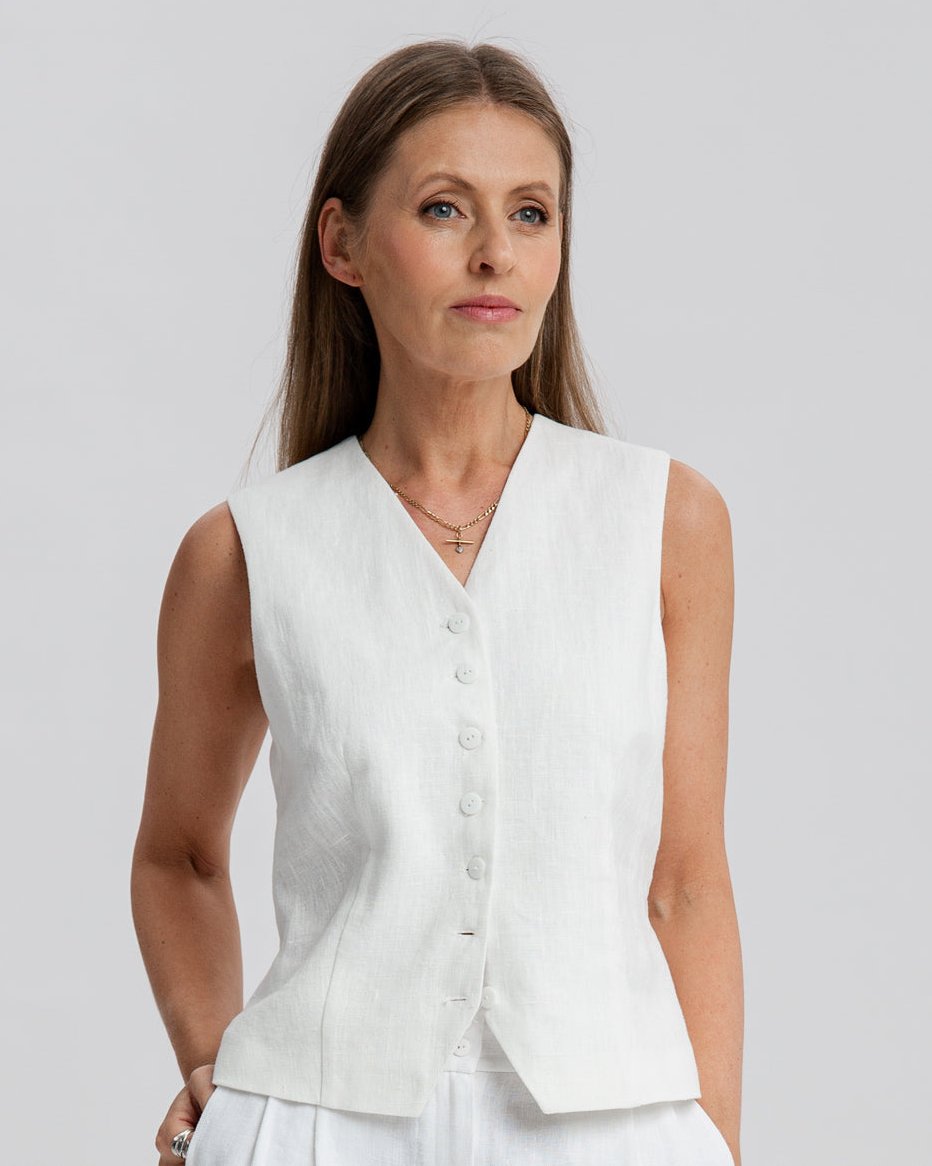 Linen Vest Celia