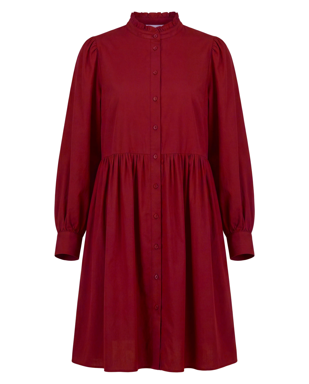 kleit louise Vivid burgundy mannekeen eestvaade