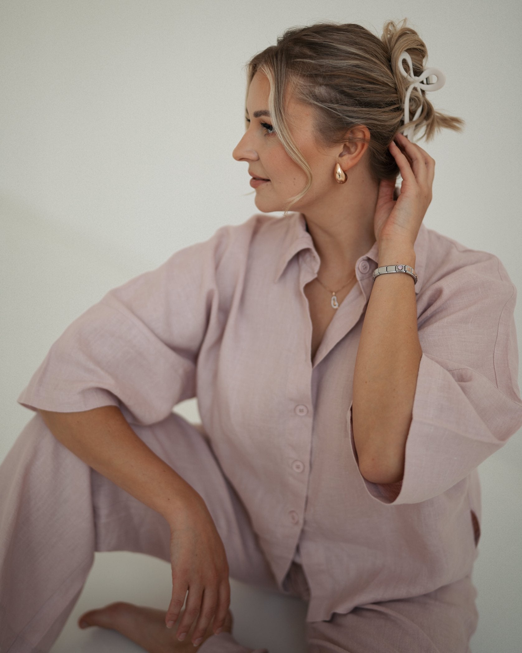 Linen Set - Martha & Mina (pink)
