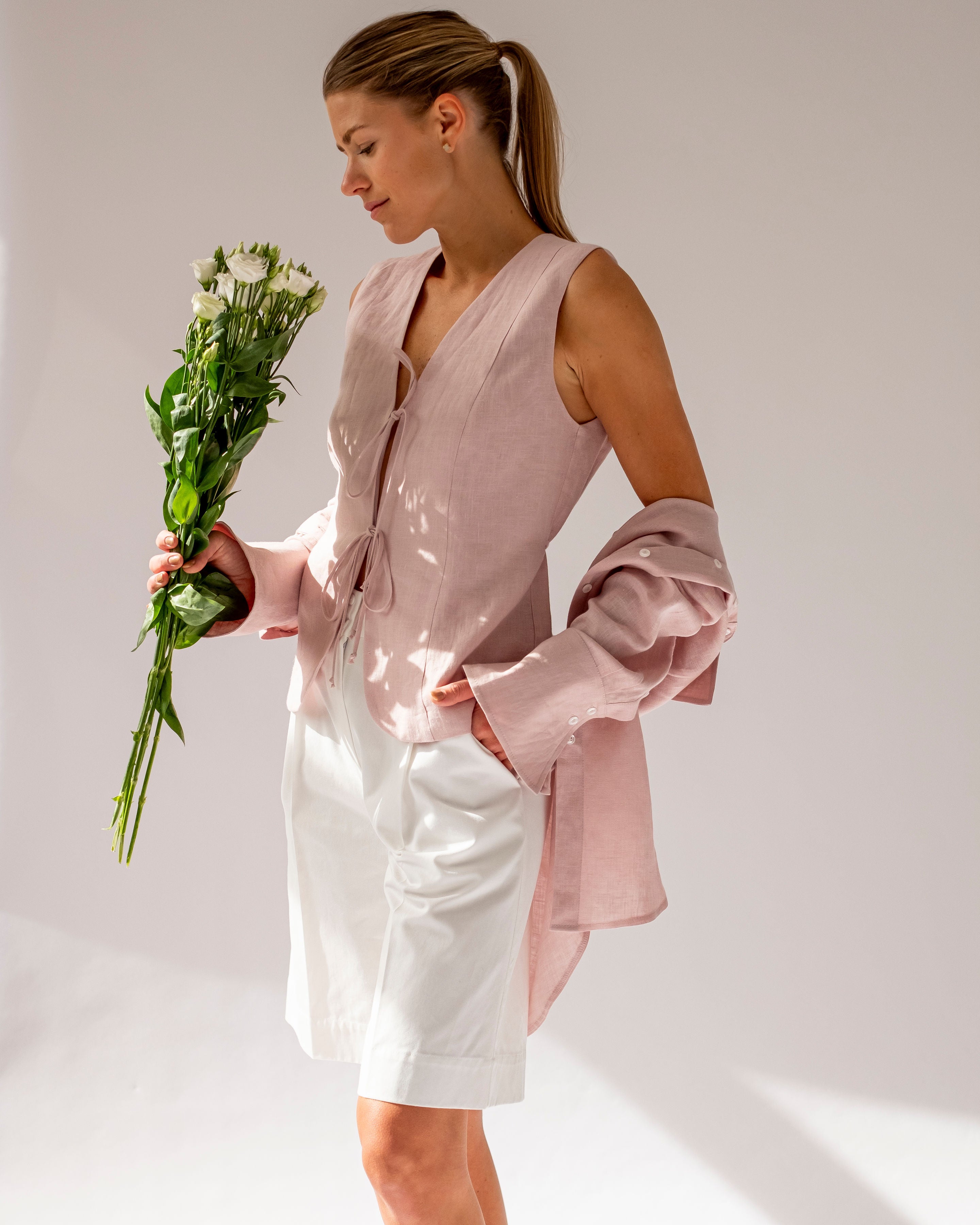 Linen Vest Top Ane