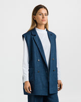 Linen Wool Vest Arle