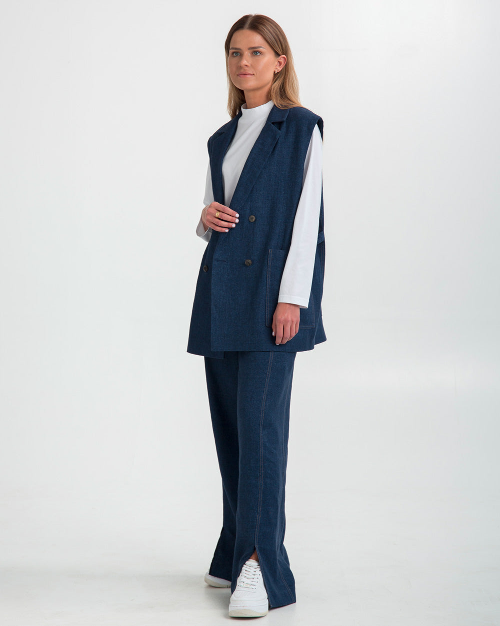 Linen Wool Vest Arle