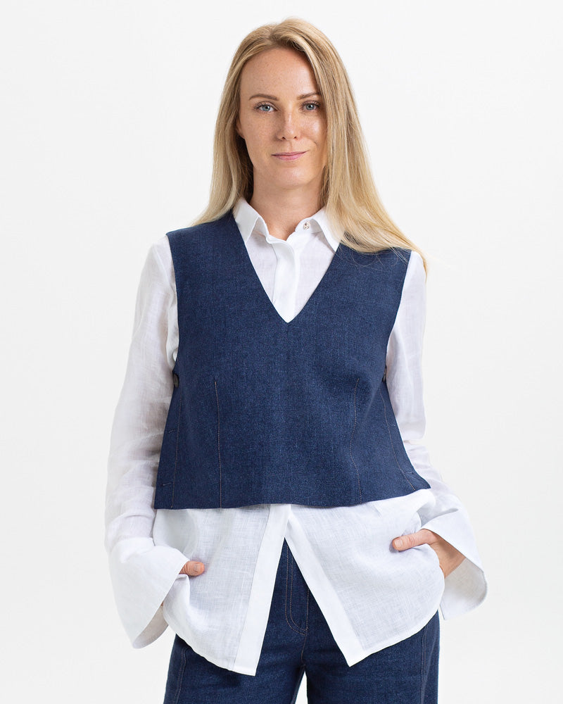 Linen Wool Vest April