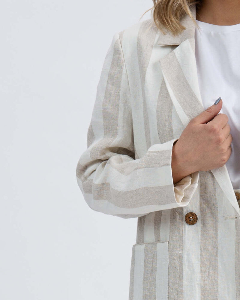 Linen Jacket Carita Striped